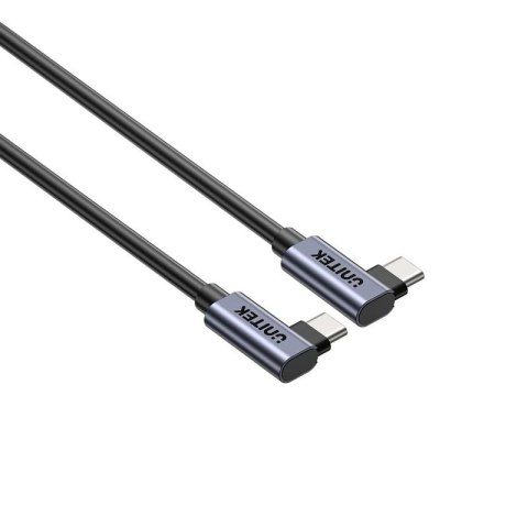 UNITEK KABEL USB-C KĄTOWY 90°/90° PD 100W M/M 0,5M Unitek