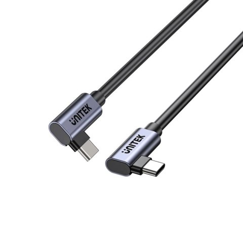 UNITEK KABEL USB-C KĄTOWY 90°/90° PD 100W M/M 0,5M Unitek