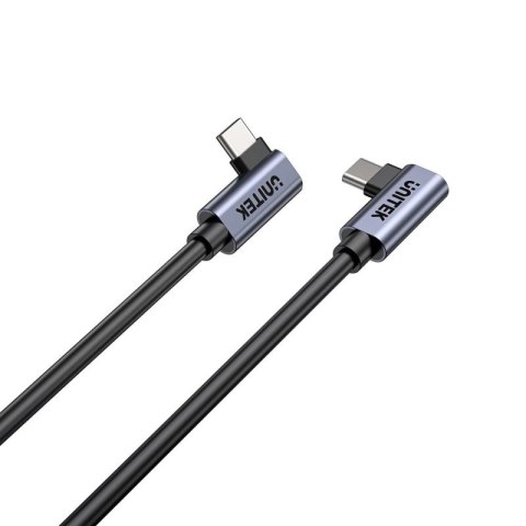 UNITEK KABEL USB-C KĄTOWY 90°/90° PD 100W M/M 1M Unitek