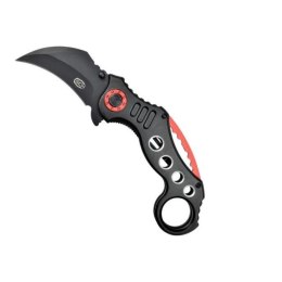 Nóż SCK Steel Claw Knives Karambit K29 czarno-czerw SCK
