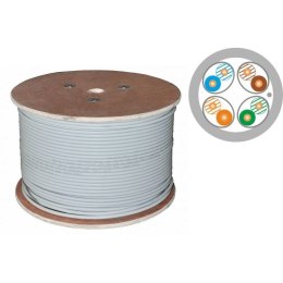 Alantec Kabel U/FTP kat.6A, sieciowy, LSOH, Dca 4x2x23 AWG, 10Gb/s, 700 MHz, szary, 500m (KIF6ALSOH500D) ALANTEC