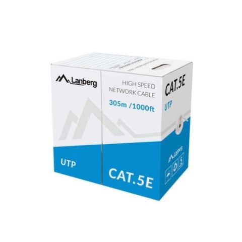 LANBERG KABEL LAN UTP 100MB/S 305M DRUT CCA SZARY Lanberg
