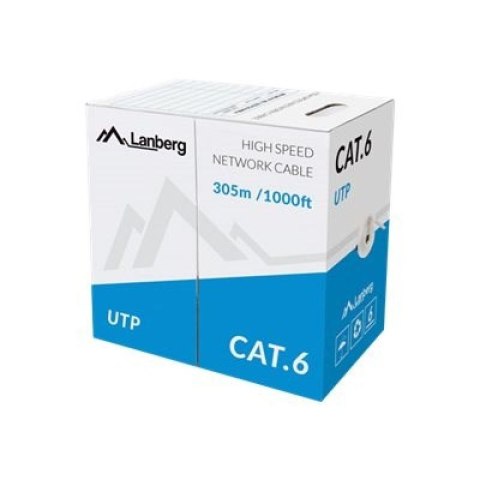 LANBERG KABEL LAN UTP 1GB/S 305M DRUT CCA SZARY Lanberg