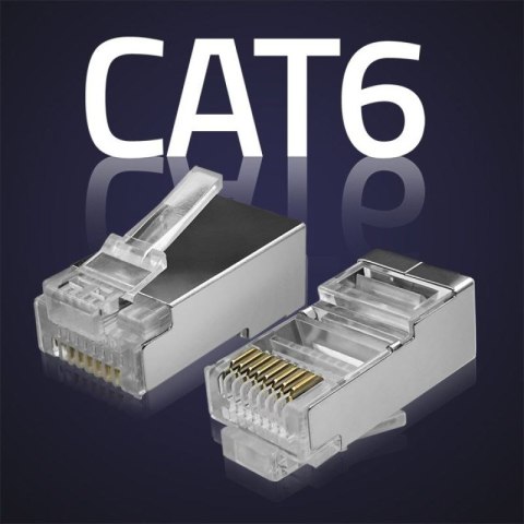 QOLTEC WTYK ZŁĄCZE MODULARNE RJ45 | CAT6 | FTP | 100SZT Qoltec