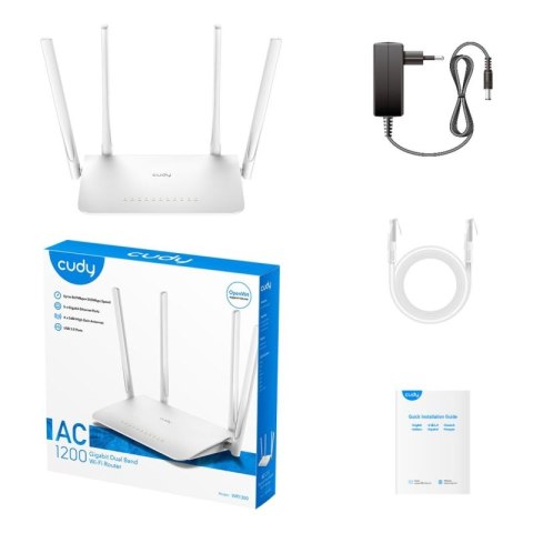 Router CUDY WR1300 LAN Gigabit AC1200 Dual Band WiFi Mesh CUDY