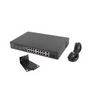 LANBERG SWITCH RACK 19" 16X 100MB POE+/2X COMBO GIGABIT 250W NIEZARZĄDZALNY RSFE-16P-2C-250 Lanberg