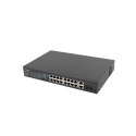 LANBERG SWITCH RACK 19" 16X 100MB POE+/2X COMBO GIGABIT 250W NIEZARZĄDZALNY RSFE-16P-2C-250 Lanberg