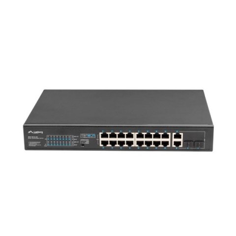 LANBERG SWITCH RACK 19" 16X 100MB POE+/2X COMBO GIGABIT 250W NIEZARZĄDZALNY RSFE-16P-2C-250 Lanberg