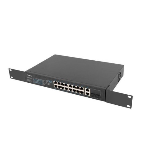 LANBERG SWITCH RACK 19" 16X 100MB POE+/2X COMBO GIGABIT 250W NIEZARZĄDZALNY RSFE-16P-2C-250 Lanberg