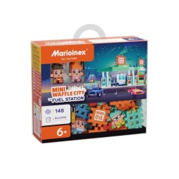 MARIOINEX Klocki Mini Waffle City Stacja paliw, 148 elementów Marioinex