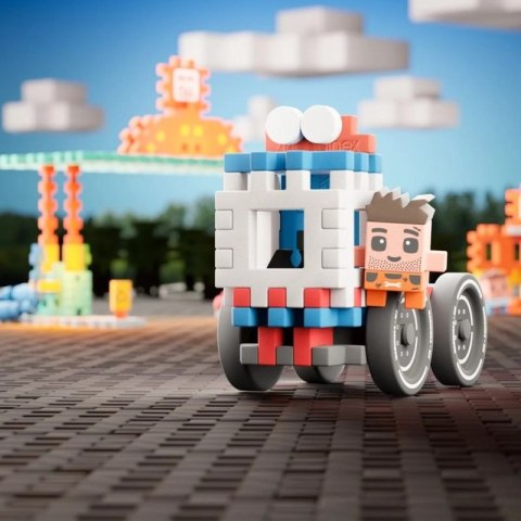 MARIOINEX Klocki Mini Waffle City Stacja paliw, 148 elementów Marioinex