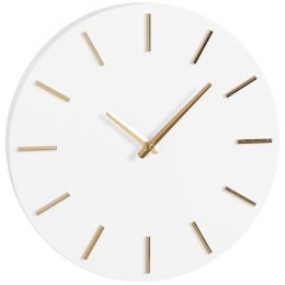 ZEGAR ŚCIENNY ALUMINIOWY BIAŁY ŚR. 35,5CM MICA MICA