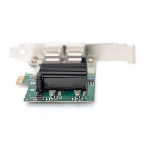 DIGITUS KARTA SIECIOWA PCIE PRZEWODOWA 2X RJ45 GIGABIT 10/100/1000MBPS LOW PROFILE DN-10132 DIGITUS