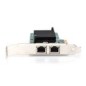 DIGITUS KARTA SIECIOWA PCIE PRZEWODOWA 2X RJ45 GIGABIT 10/100/1000MBPS LOW PROFILE DN-10132 DIGITUS