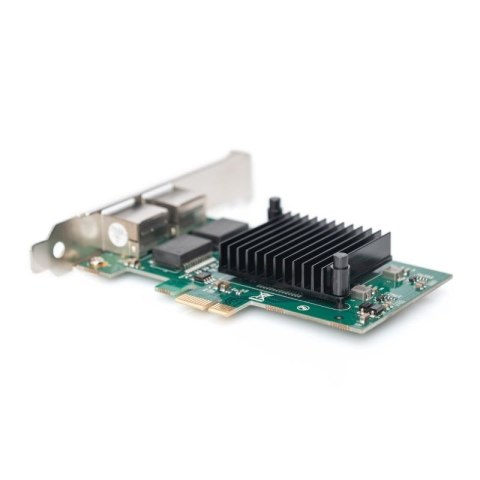 DIGITUS KARTA SIECIOWA PCIE PRZEWODOWA 2X RJ45 GIGABIT 10/100/1000MBPS LOW PROFILE DN-10132 DIGITUS
