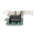 DIGITUS KARTA SIECIOWA PCIE PRZEWODOWA 2X RJ45 GIGABIT 10/100/1000MBPS LOW PROFILE DN-10132 DIGITUS