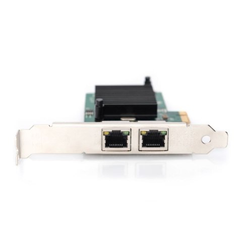 DIGITUS KARTA SIECIOWA PCIE PRZEWODOWA 2X RJ45 GIGABIT 10/100/1000MBPS LOW PROFILE DN-10132 DIGITUS