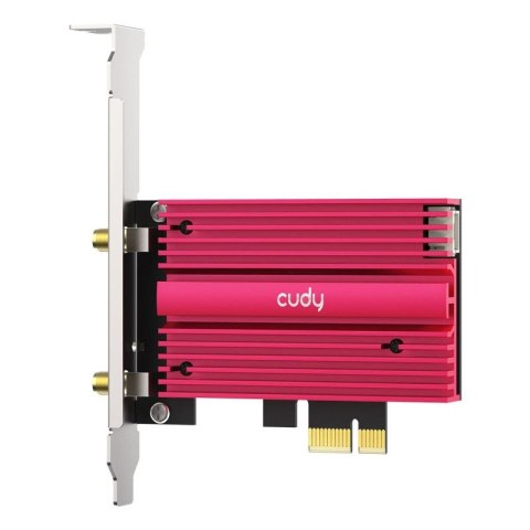 Karta sieciowa CUDY WE4000 AX5400 Wi-Fi 6/6E BT 5.2 Intel AX210NGW Radiator PCIe + Antena na kablu CUDY