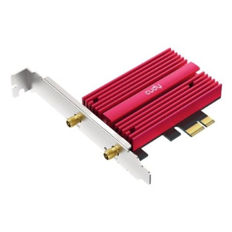 Karta sieciowa CUDY WE4000 AX5400 Wi-Fi 6/6E BT 5.2 Intel AX210NGW Radiator PCIe + Antena na kablu CUDY