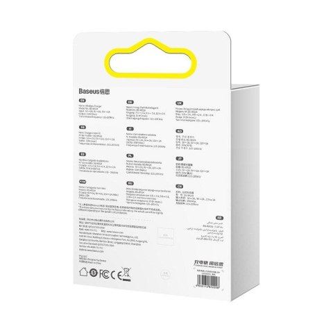 BASEUS ŁADOWARKA INDUKCYJNA LED 15W (CZARNA) Baseus