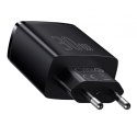 BASEUS ŁADOWARKA SIECIOWA 2XUSB, USB-C (CZARNA) Baseus