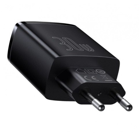 BASEUS ŁADOWARKA SIECIOWA 2XUSB, USB-C (CZARNA) Baseus
