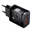 BASEUS ŁADOWARKA SIECIOWA 2XUSB, USB-C (CZARNA) Baseus