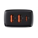 BASEUS ŁADOWARKA SIECIOWA 2XUSB, USB-C (CZARNA) Baseus