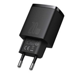 BASEUS ŁADOWARKA SIECIOWA USB, USB-C (CZARNA) Baseus