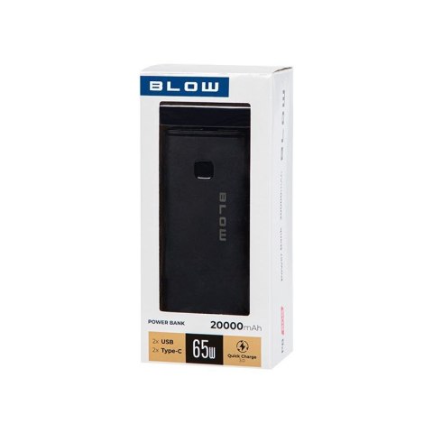 BLOW POWER BANK 20000MAH PD 65W CZARNY PB20G BLOW