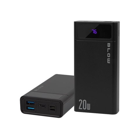 BLOW POWER BANK 20000MAH QC+PD 20W + LIGHTNING CZARNY PB20E BLOW