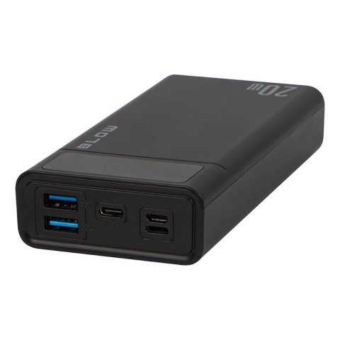 BLOW POWER BANK 20000MAH QC+PD 20W + LIGHTNING CZARNY PB20E BLOW