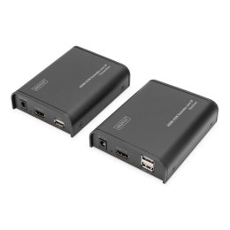 DIGITUS PRZEDŁUŻACZ (EXTENDER) KVM HDMI+USB 120M PO CAT.5E UTP/IP 1080P FHD 60HZ AUDIO (ZESTAW) DS-55202 DIGITUS