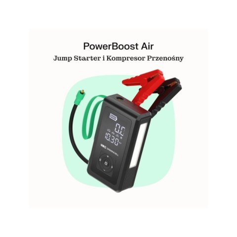 GREEN CELL POWERBANK/BOOSTER/CAR JUMP STARTER/POMPKA POWERBOOST AIR 8000MAH 1000A - Z KOMPRESOREM Starter