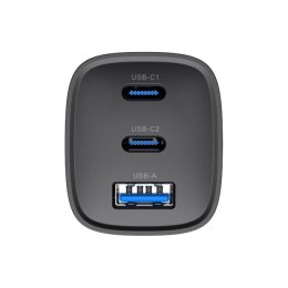 Ładowarka Havit UC20 EU USB-C+USB-C+USB-A (czarny) Havit