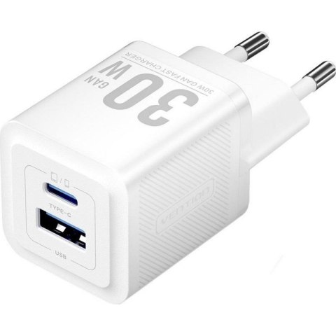 Ładowarka Vention 1x USB-A 1x USB-C GaN 30W biała Vention