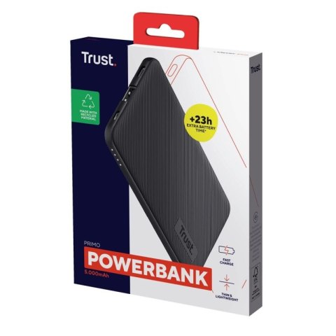 Powerbank TRUST Primo Ultra Thin Eco 5000mAh Black WD