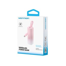 Powerbank Vention 20W PD USB-C Lightning 5000 mAh różowyi gradient Vention
