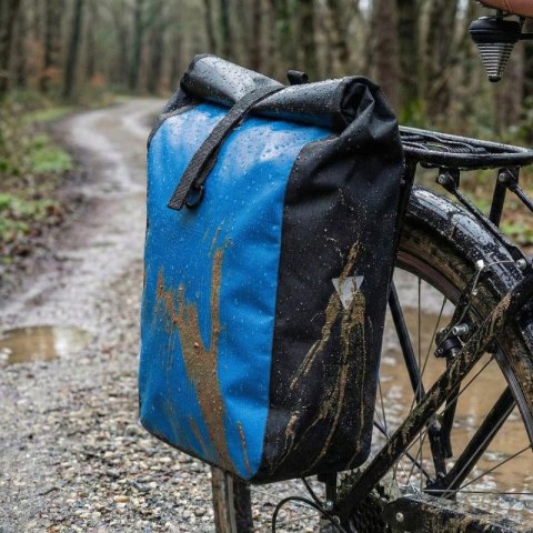 SAKWA TORBA ROWEROWA WODOSZCZELNA TYLNIA NA BAGAŻNIK NIEBIESKA 13,5L XQMAX XQMAX