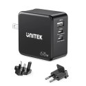 UNITEK ŁADOWARKA GAN, PD 65W 2X USB-C, USB-A Unitek