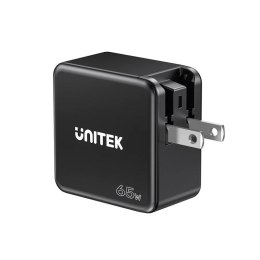 UNITEK ŁADOWARKA GAN, PD 65W 2X USB-C, USB-A Unitek