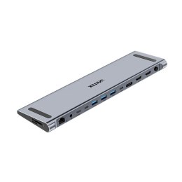 UNITEK STACJA DOKUJĄCA KVM 2X HDMI, 1X DP 4K, USBC, MST, HDMI 2.0 Z PODSTAWKĄ Unitek