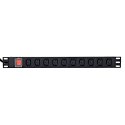 GEMBIRD LISTWA ZASILAJĄCA RACK (PDU) 10 GNIAZD C13, 1U, 16A, WTYK C20, 2M Gembird