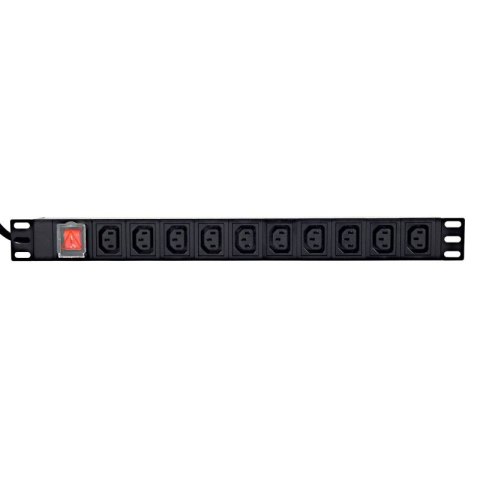 GEMBIRD LISTWA ZASILAJĄCA RACK (PDU) 10 GNIAZD C13, 1U, 16A, WTYK C20, 2M Gembird