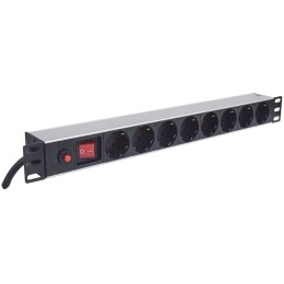 INTELLINET LISTWA ZASILAJĄCA RACK 19 X8 1U SCHUKO 3M BEZPIECZNIK 713986 Hikvision