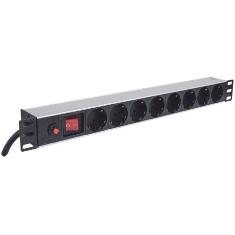 INTELLINET LISTWA ZASILAJĄCA RACK 19 X8 1U SCHUKO 3M BEZPIECZNIK 713986 Hikvision