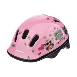 Kask rowerowy Meteor KS06 S 48-52 cm Little Owl różowy 24809 Meteor