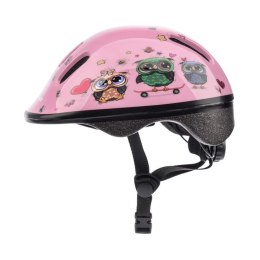 Kask rowerowy Meteor KS06 S 48-52 cm Little Owl różowy 24809 Meteor