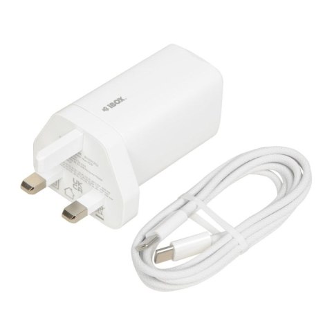 ŁADOWARKA SIECIOWA I-BOX C-65 GAN PD65W KABEL, BIAŁA IBox