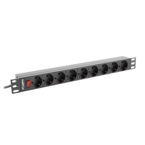 LANBERG LISTWA ZASILAJĄCA RACK 19" PDU 1U, 16A, 9X SHUKO, 3M PDU-09F-0300-BK Lanberg